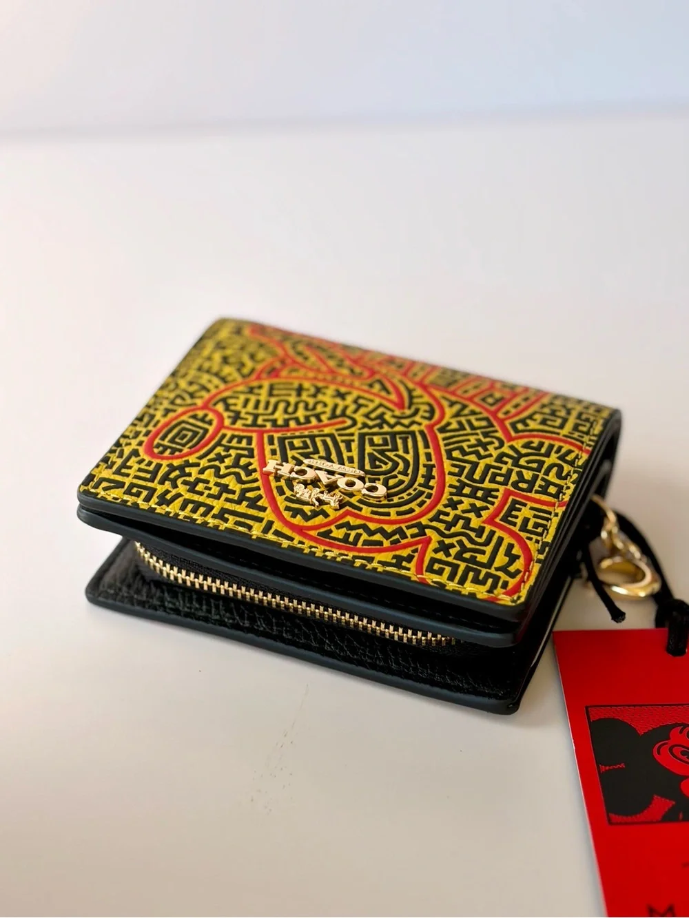 Coach Disney Mickey Mouse X Keith Haring Snap Wallet